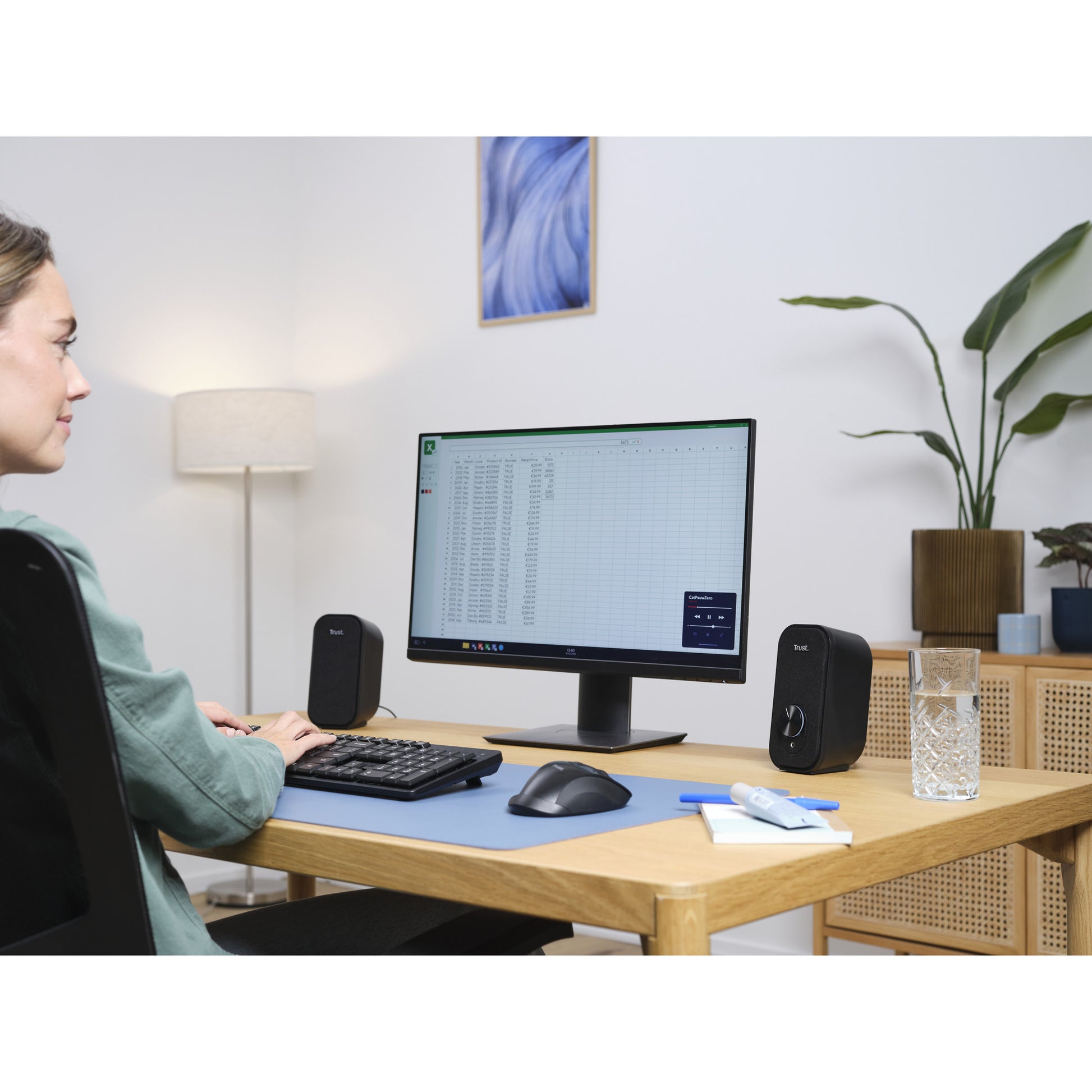 Trust ador 2.0 Lautsprecherset PC-Lautsprecher (schwarz grau)