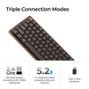 Keychron K3 Max-H3W Vollholz-Sonderedition mechanische RGB-Tastatur (Holzfarbe, US-Layout (QWERTZ), Milchpommelbraun, 75 %, RGB-LEDs, Double-Shot-PBT, Hot-Swap, 2,4 GHz | Bluetooth 5.1 | USB-C)