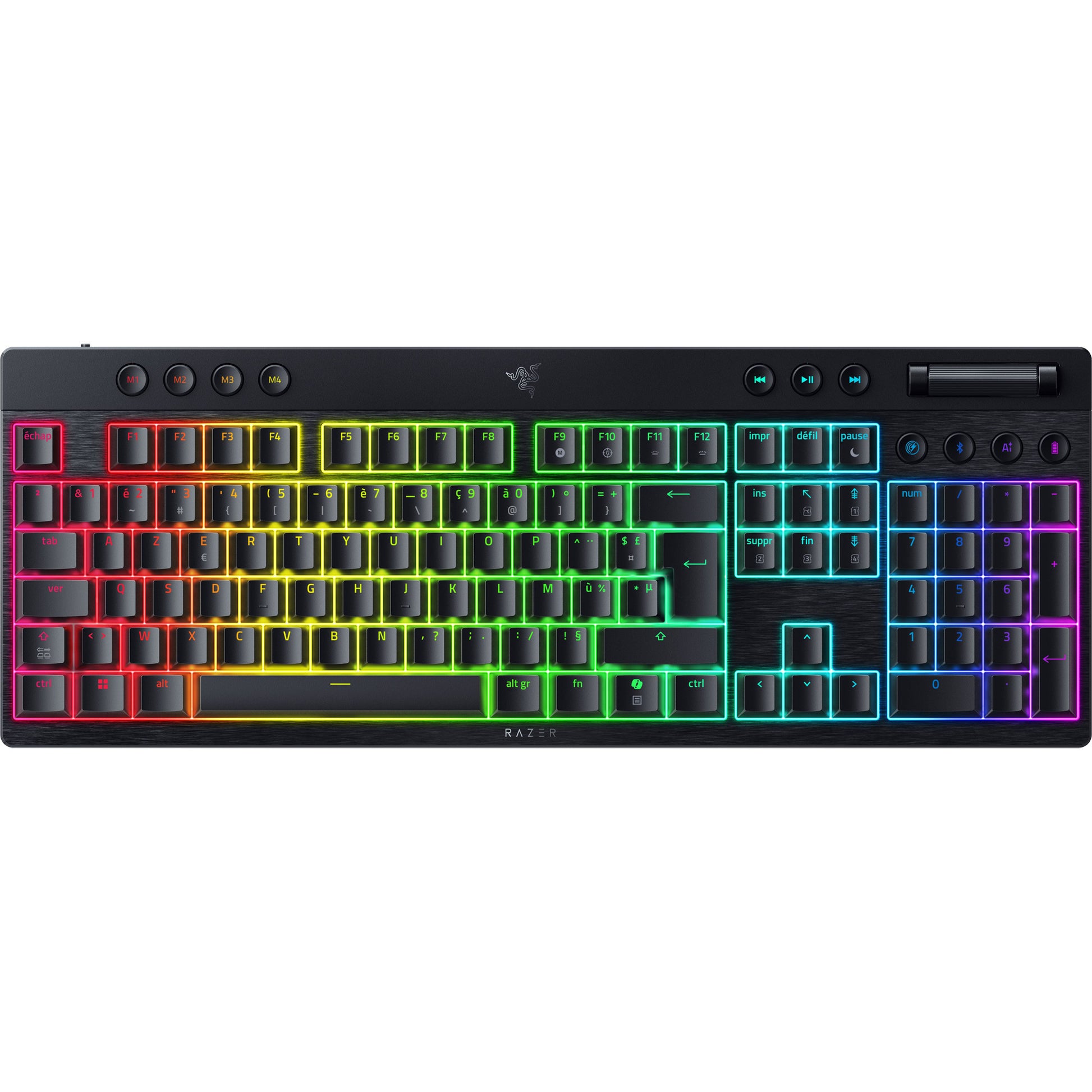 Razer Blackwidow V4 Low-Profile-Hyperspeed-RGB-Mechanische Gaming-Tastatur (Schwarz, US-Layout (QWERTZ), Low-Profile-Gelb, 100 %)