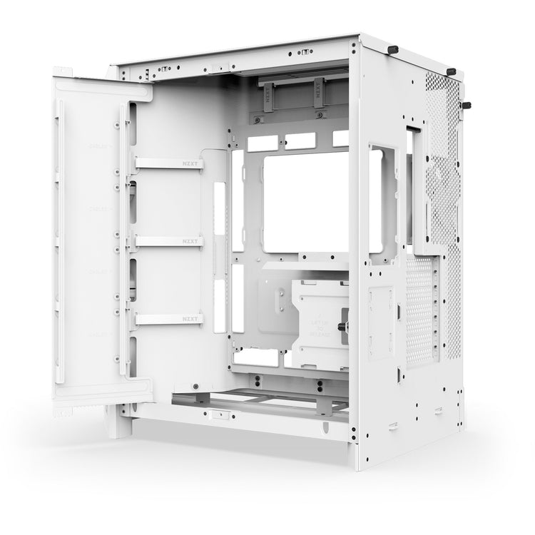 Nzxt h9 flow Midi-Tower-Gehäuse (weiß (matt) | 2x USB-A | 1x USB-C | gehärtetes Glas)