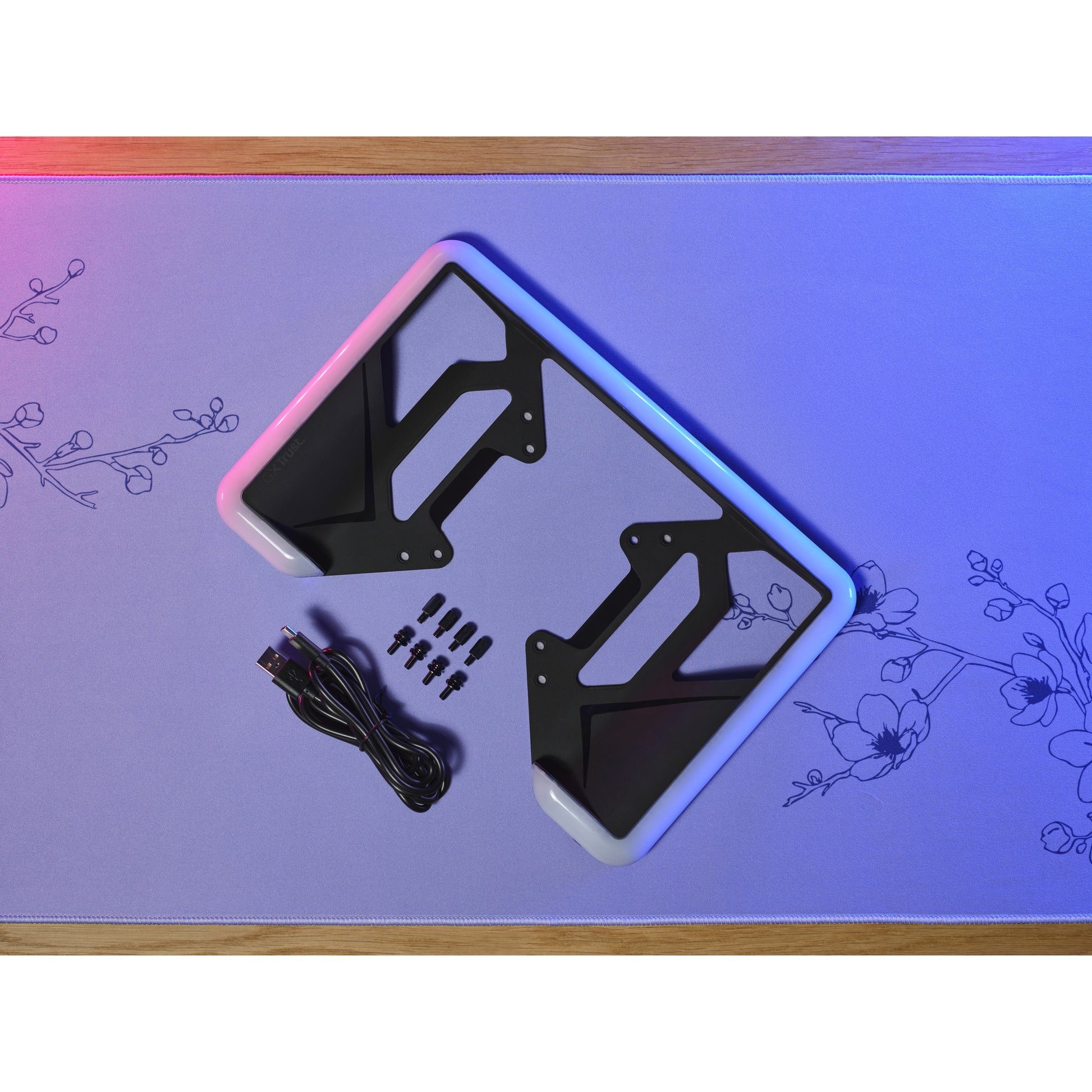 Trust GXT 907 VYBZ RGB-Hintergrundbeleuchtung für Monitore (Schwarz)