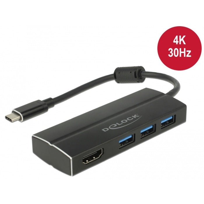 Delock USB-C 3.1> 3x USB-A 3.0 Hub + HDMI