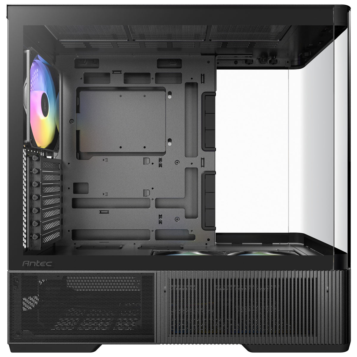 Antec C6 Curve Argb Midi-Tower-Gehäuse (schwarz | 2x USB-A | 1x USB-C | gehärtetes Glas)
