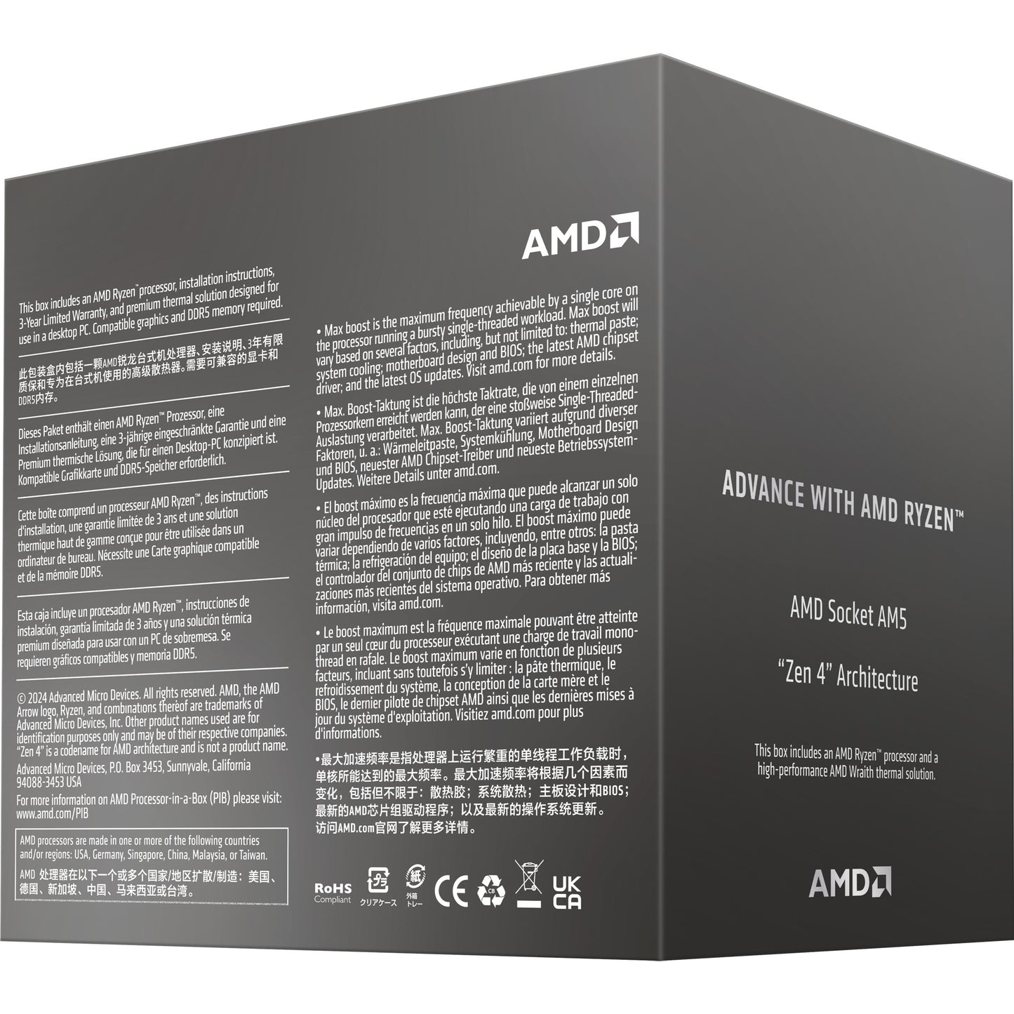 AMD Ryzen 5 8400F, 4,2 GHz (Turbo -Boost)