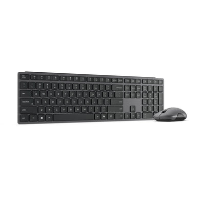 Lenovo 700 modernes kabelloses Kombi-Desktop-Set für mehrere Geräte (grau, US-Layout (QWERTY), 100 %, 4000 dpi, 2,4 GHz, BT 5.3, USB-A)