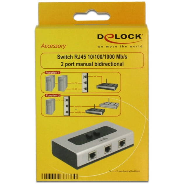 Delock Switch RJ45 10 1000 Mbit / s 2 Port