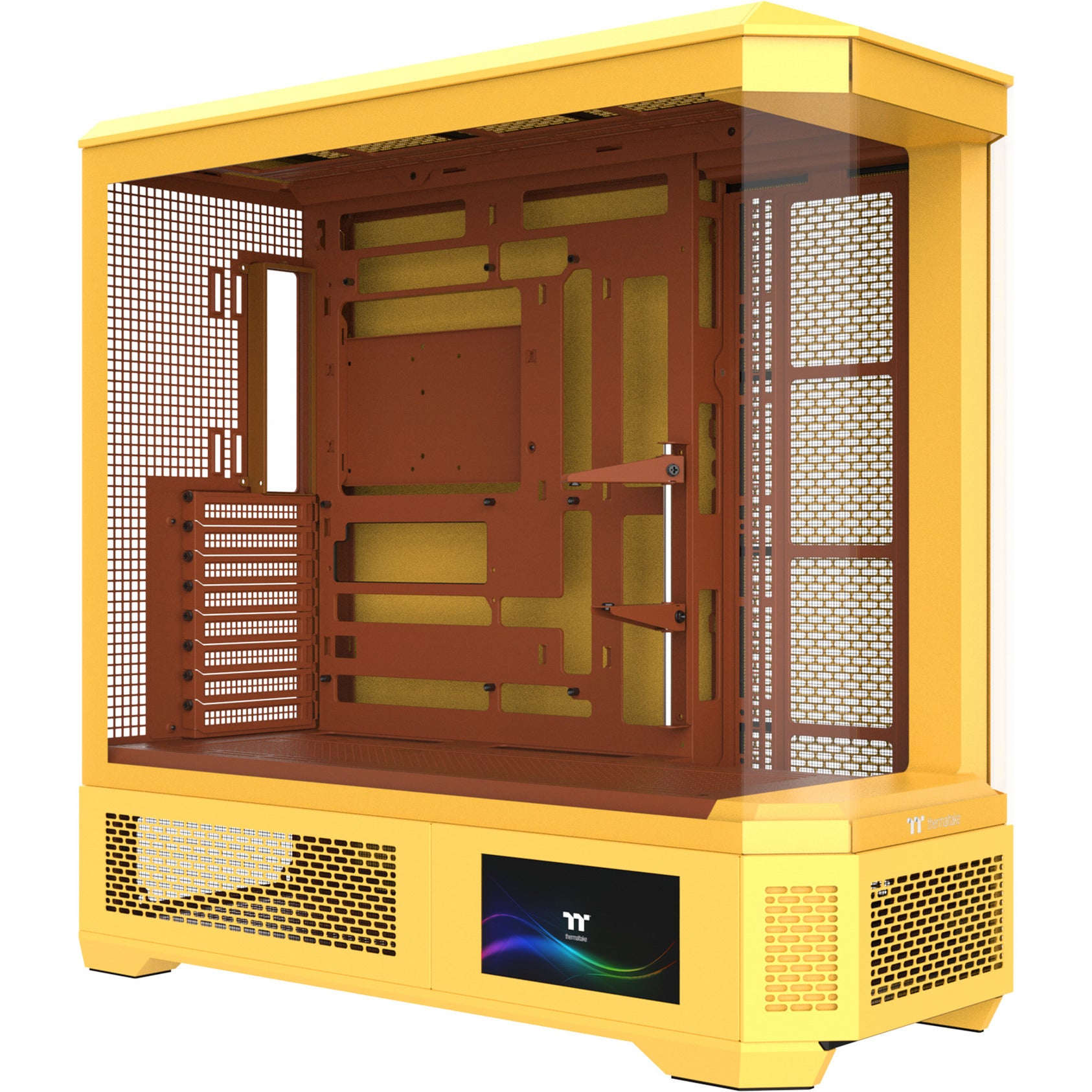 Thermaltake View 600 tg butter caramel Big-Tower-Gehäuse (gelb | 2x USB-A | 1x USB-C | gehärtetes Glas)
