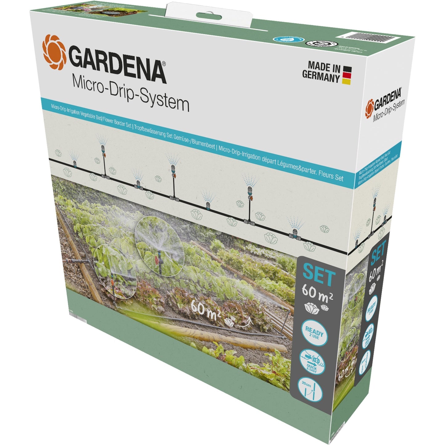 Gardena Micro-Drip-Entfernung Gemüsegarten Blütenbett (60 m)