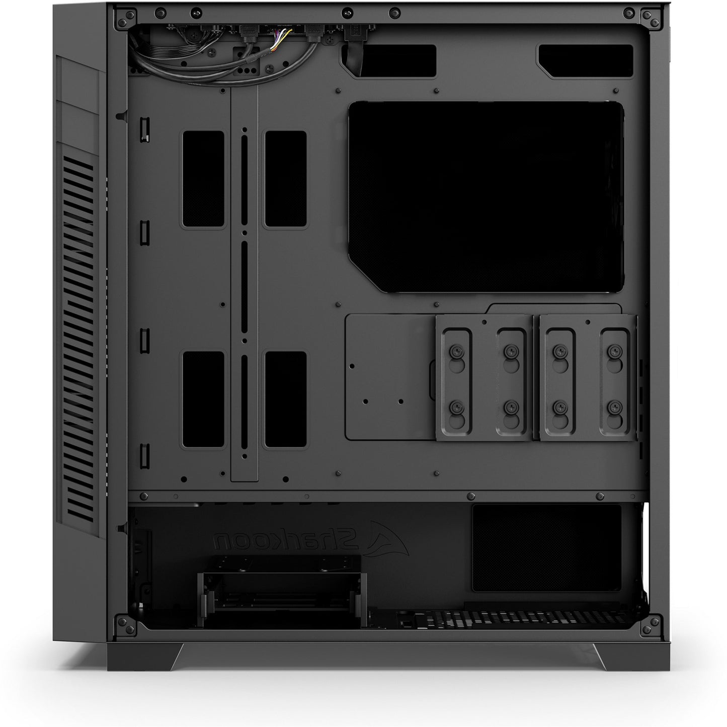 Sharkoon s25 Silent Midi-Tower-Gehäuse (schwarz | 2x USB-A | 1x USB-C)