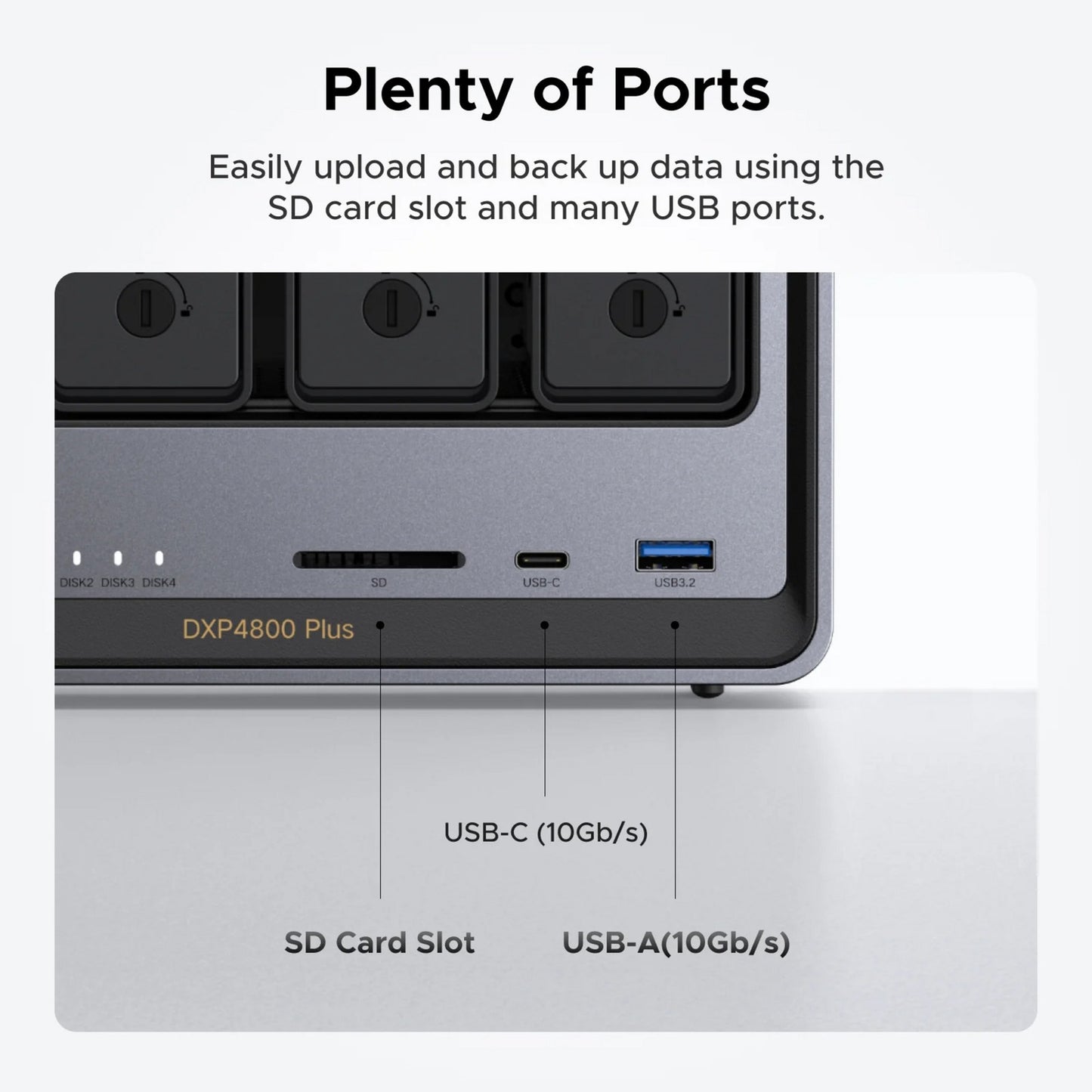 Ugreen nasync dxp4800 plus (grau, 1x 2,5GBe, 1x 10GBE, HDMI, USB-C)