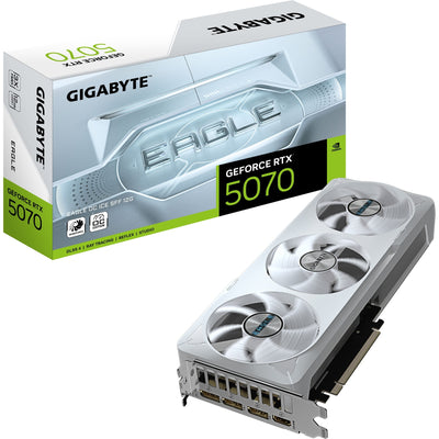 Gigabyte GV-N5070AGLEOC ICE-12GD GEFORCE RTX 5070 EAGLE OC ICE SFF 12G, 12 GB, GDDR7, 192 BIT