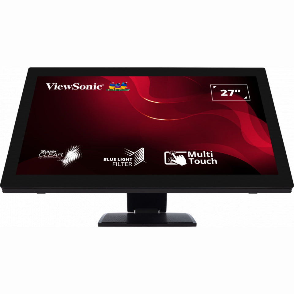 Viewsonic 10-Punkt-Touchscreen-Monitor TD2760 27 (schwarz, 1x HDMI, 1x Display-Port, VGA, USB-A, USB-B)