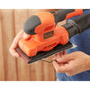 Black+Decker bew220 150w 1 3-Blatt-Exzenterschleifer | 1x Schleifblatt | Staubsammelbeutel – bew220-qs