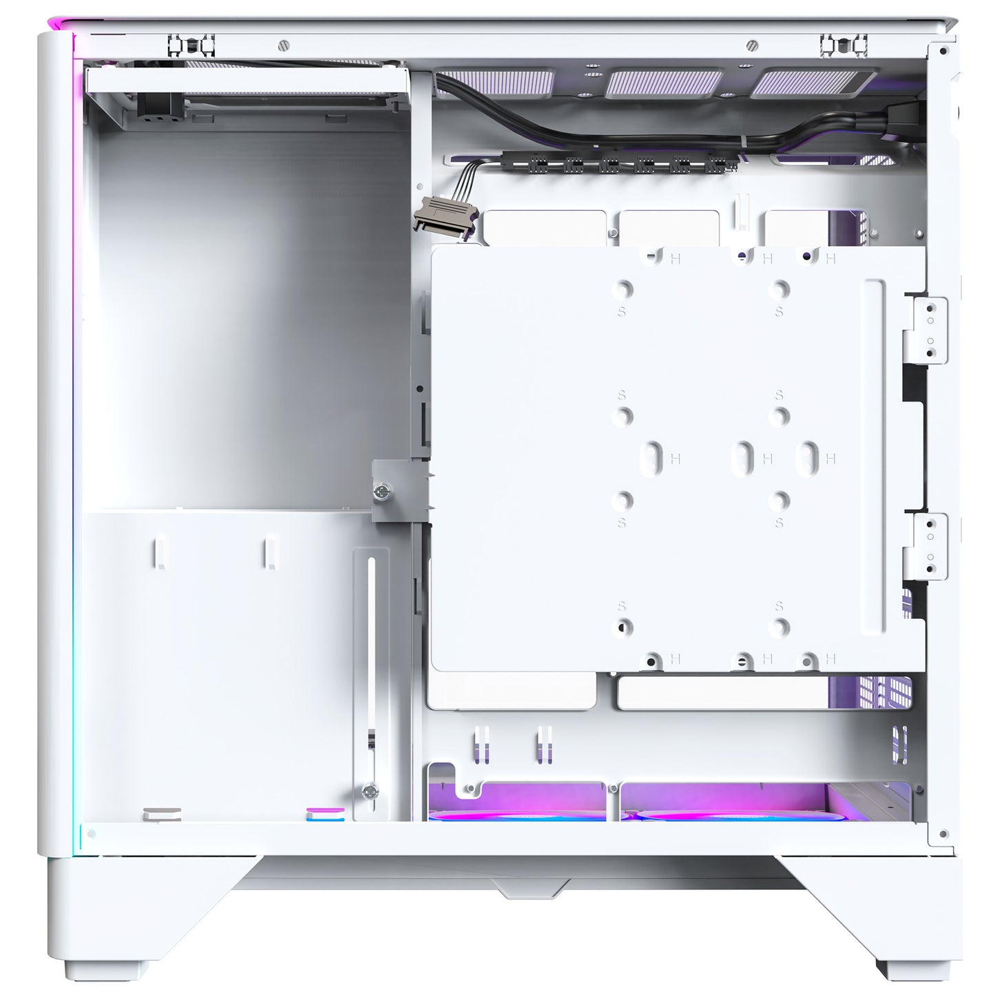 Montech King 45 Pro Midi-Tower-Gehäuse (weiß | 2x USB-A | 1x USB-C | RGB | Fenster)