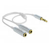 Delock -Kabel -Audio -Splitter -Stereobuchse männlich 3,5 mm> 2x s