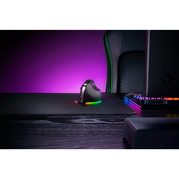 Vertikale Gaming-Maus Razer Pro Click V2 (schwarz, bis zu 30.000 dpi, USB-C Bluetooth 2,4 GHz)