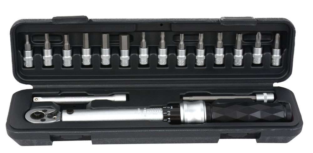 Radon pro Drehmomentschlüssel 1 4 5-25 Nm fixierbar inkl. Bits