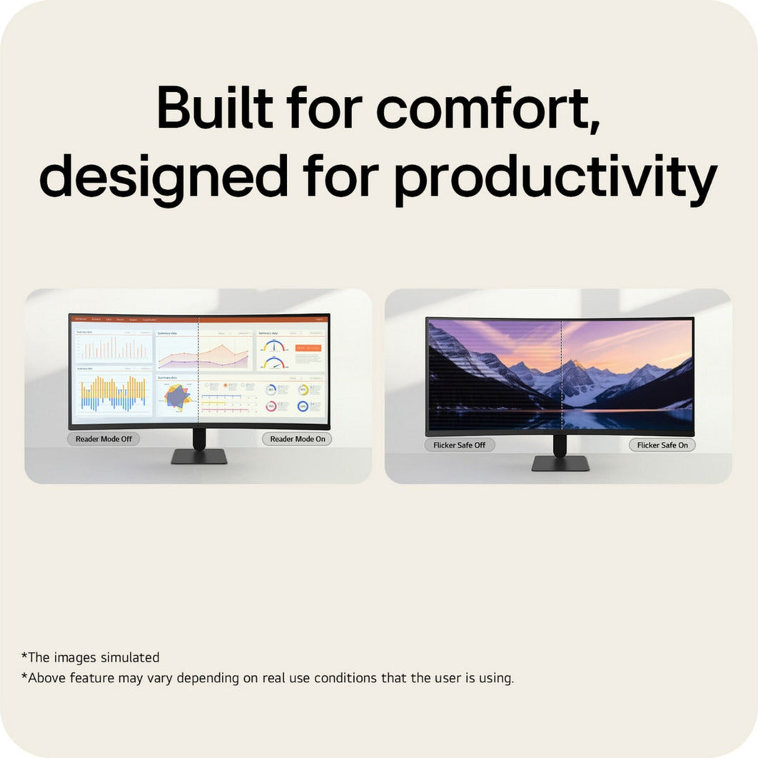 LG Ultrawide 34U601B-B 34 gebogener Monitor (Schwarz, HDMI, DisplayPort, AMD FreeSync, 120 Hz)