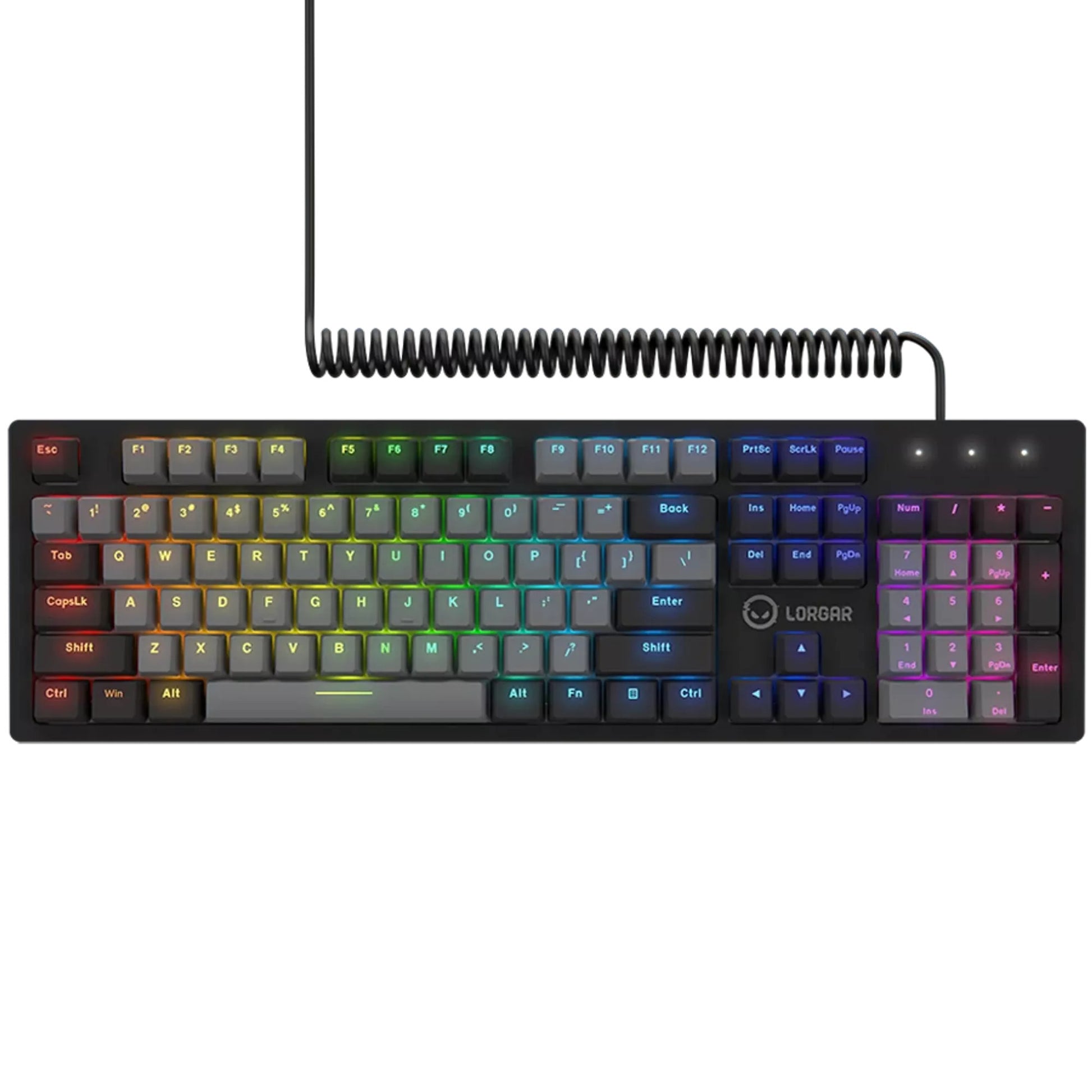 Lorgar Azar 514, Gaming-Tastatur (Schwarz, US-Layout, Logar Dream, RGB)