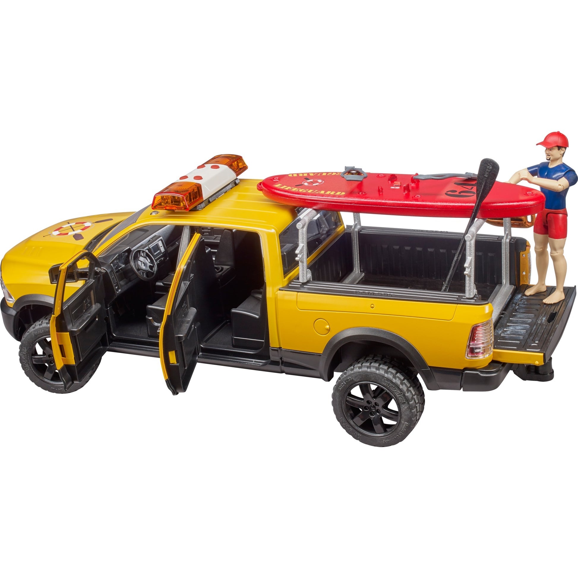 Bruder Dodge Ram 2500 Rettungsbrigadeauto mit Rettungsschwimmer