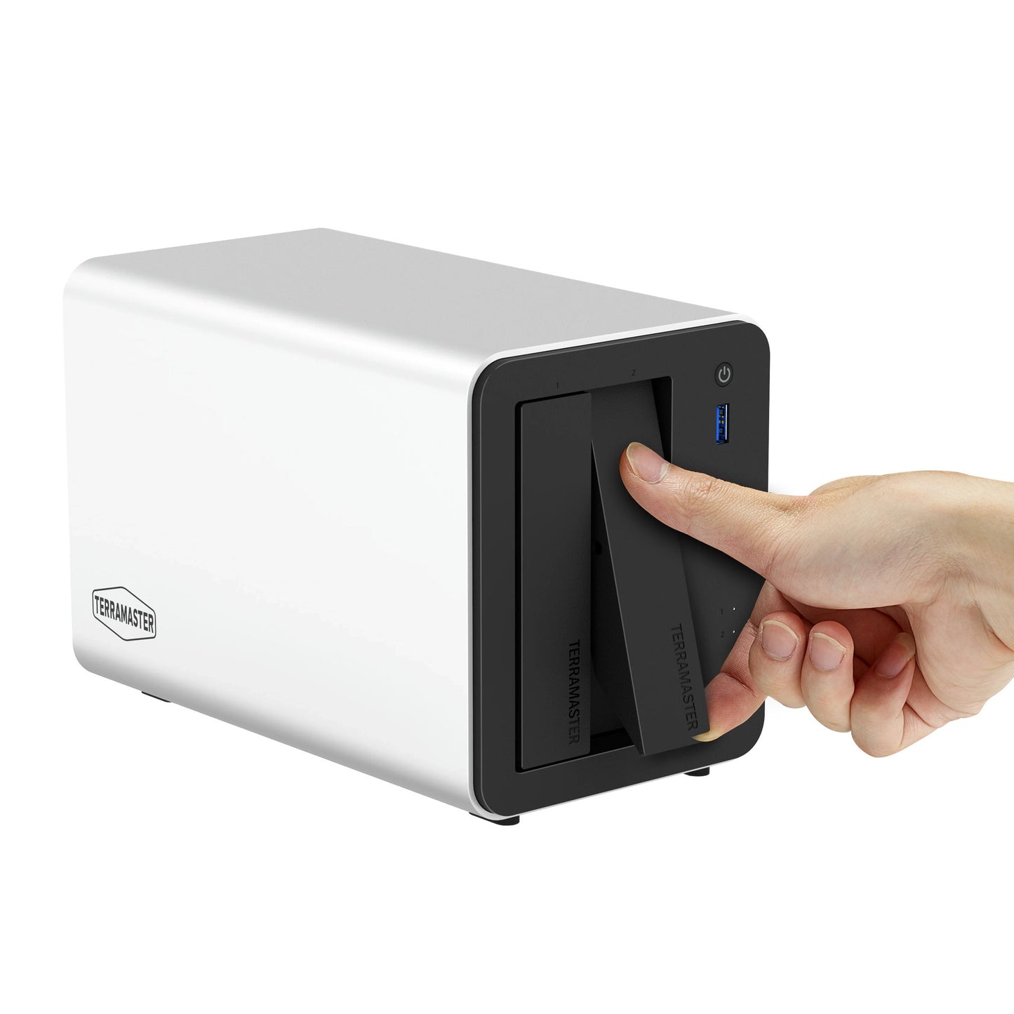 Terramaster f2-425 plus NAS (weiß, 2x 5GBe, HDMI, USB)
