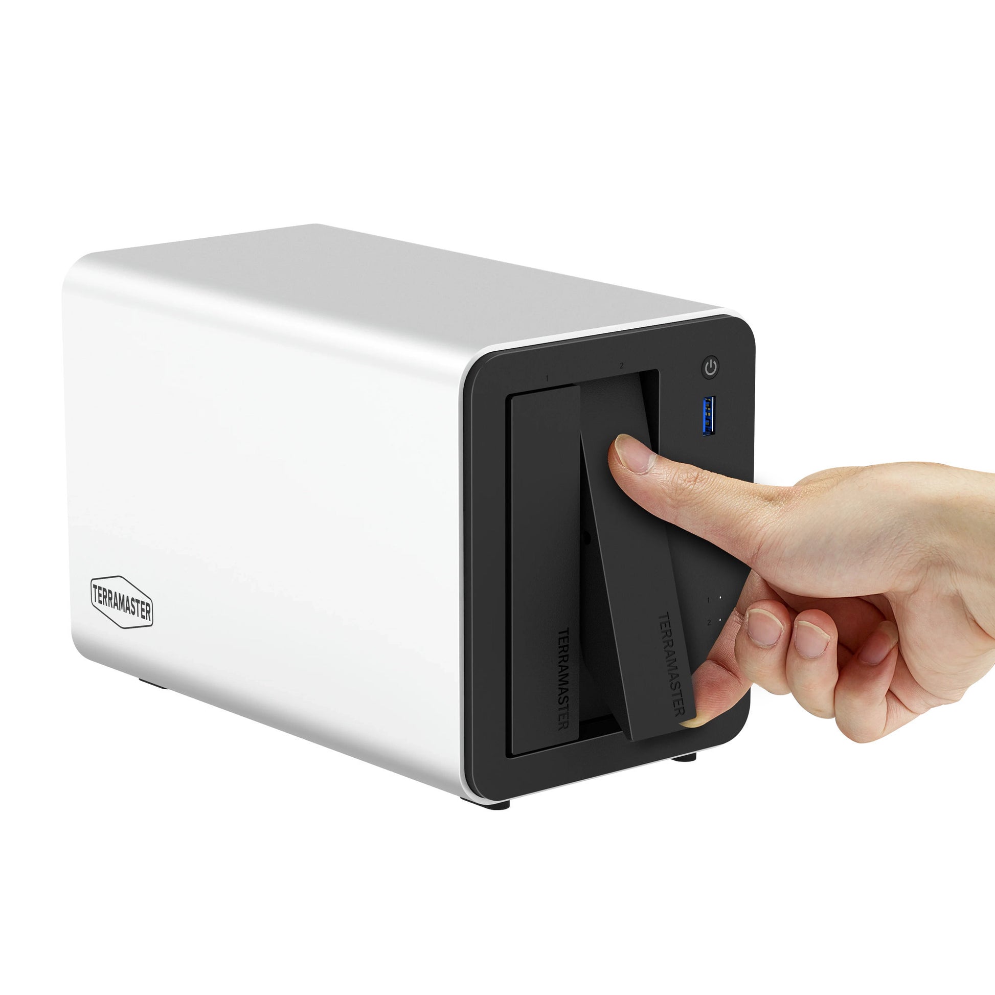 Terramaster f2-425 plus NAS (weiß, 2x 5GBe, HDMI, USB)