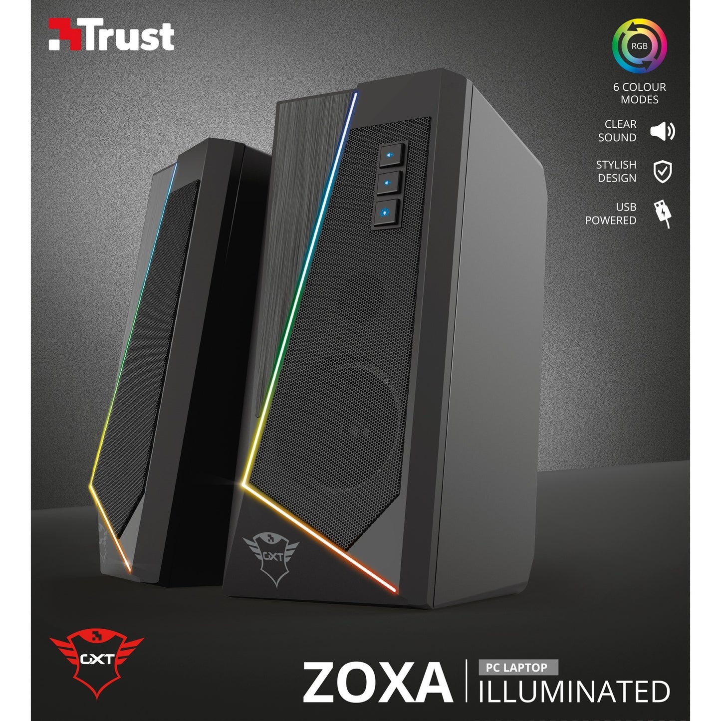 Vertrauen Sie GXT 609 Zoxa RGB-Light Lautsprecheret