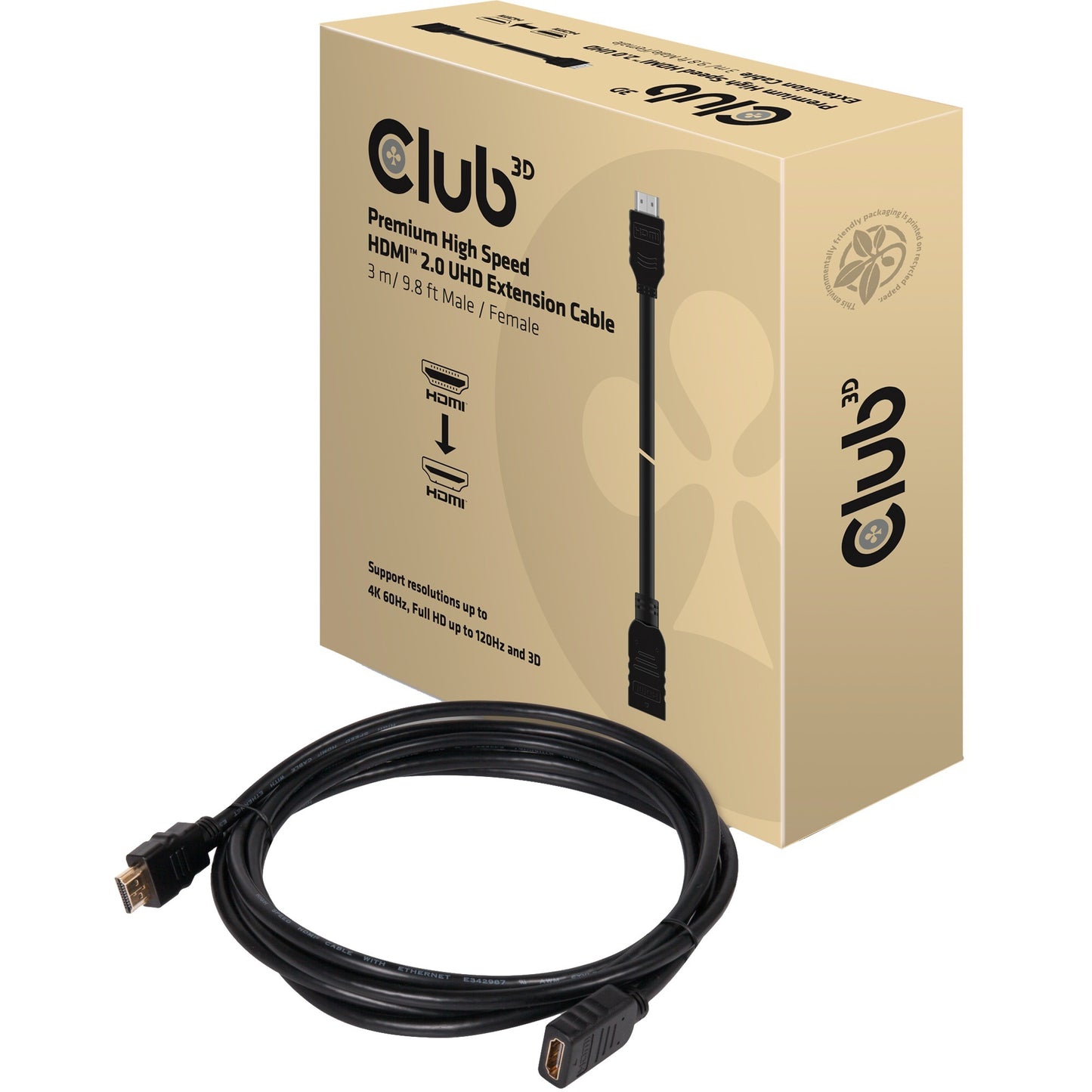 Club 3D Premium Hochgeschwindigkeit HDMI 2.0 Verlängerungskabel