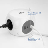ACT POCK STRIP CUBE mit 3 Sockets (Typ F), 30W PD - afbeelding 3
