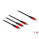 Delock USB-Ladekabel 3-in-1 USB-C an Lightning + mic - afbeelding 2