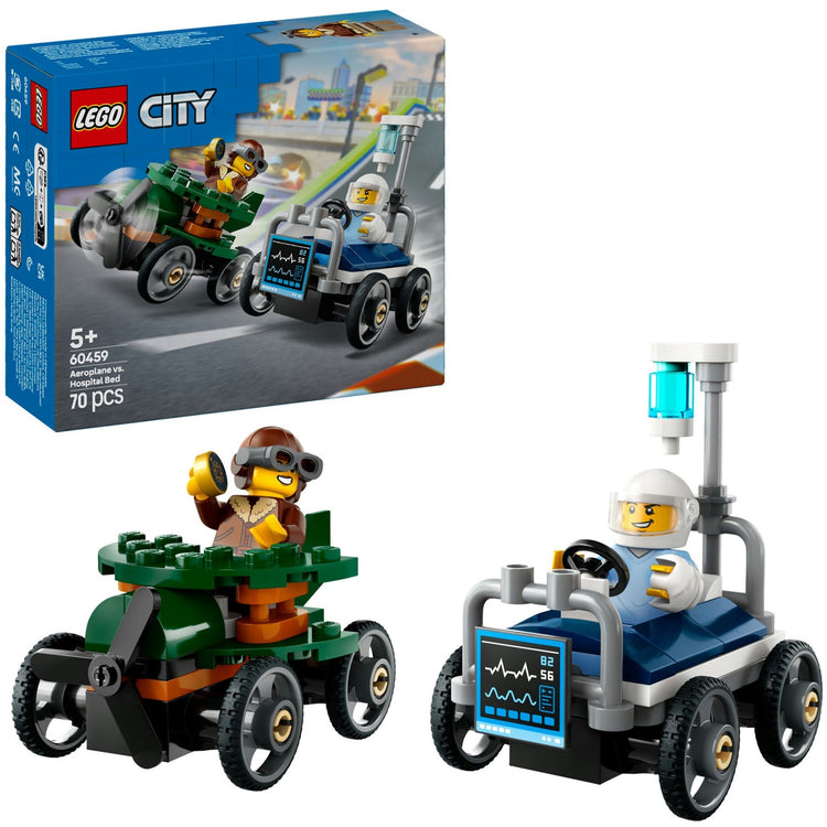 Lego Lego City 60459 Race Car Pack: Flugzeug Vs. Krankenhausbett