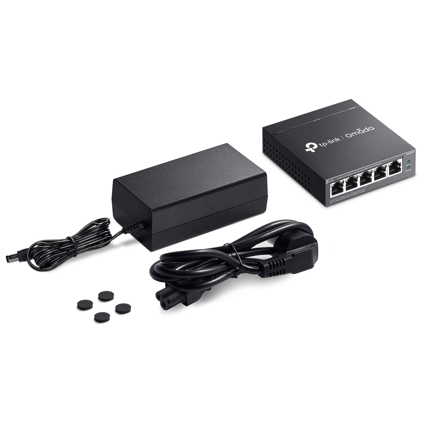 Tp-Link Omada ES205GP Switch (schwarz, 4x PoE+)