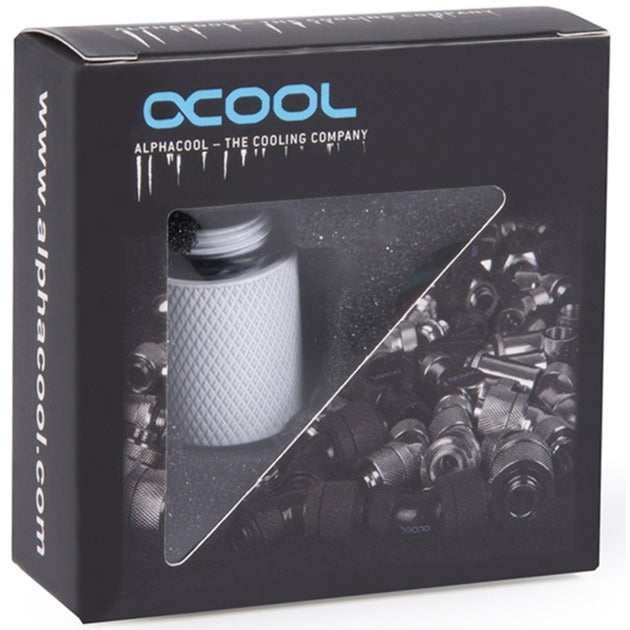 Alphacool Eiszapfen-Verlängerung 20 mm G1 4 AG auf G1 4 IG – weiße Verlängerung (weiß)