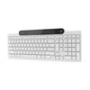 Lenovo 800 selbstladende Bluetooth-Tastatur (weiß, US-Layout (QWERTY), Stößel, 100 %, Stößelschalter, Bluetooth 5.1, USB-C)