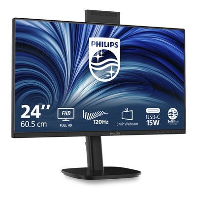 Philips 24b2n3200jh 00 23,8 Monitor (schwarz, VGA, HDMI, Display-Port, USB-C, Webcam, 120 Hz)