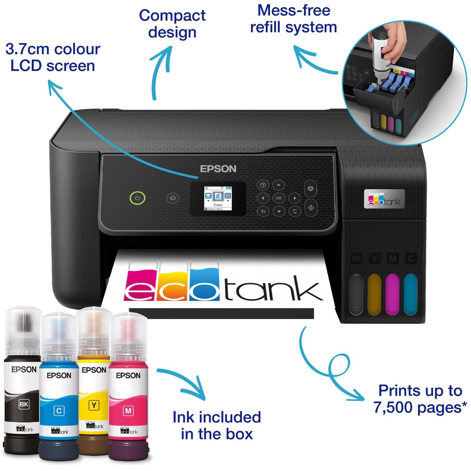 EPSON ECOTANK ET-2871 A4 Multifunktional Wi-Fi-Drucker