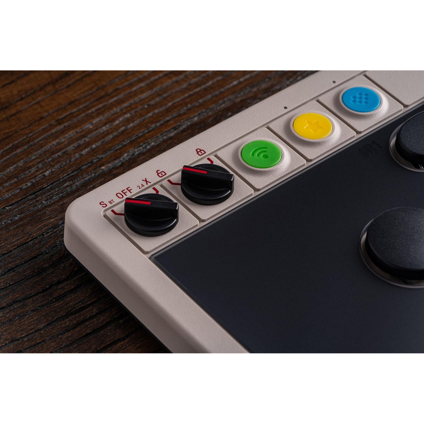 8bitdo Arcade-Controller (grau rot, 2,4 GHz Bluetooth USB, Nintendo Switch, PC)