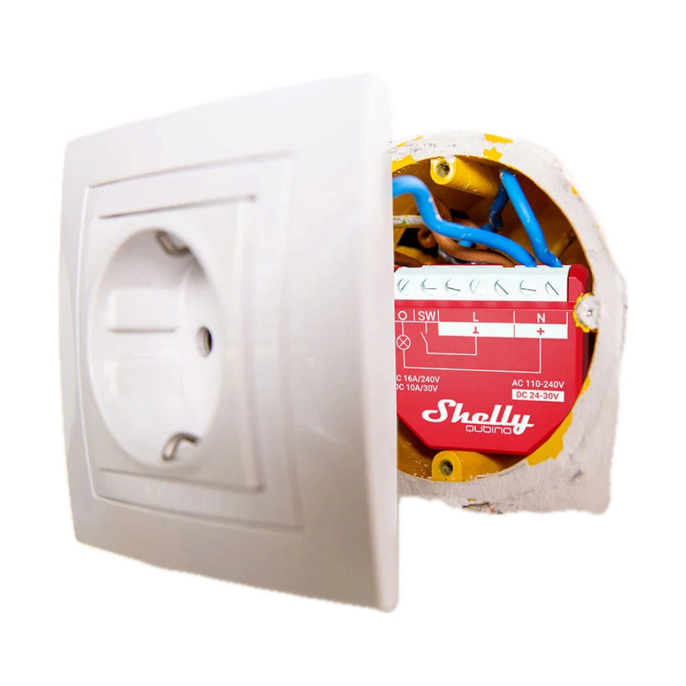 Shelly Wave 13 Uhr EU lr-Schalter (rot, Z-Wave, Z-Wave+)