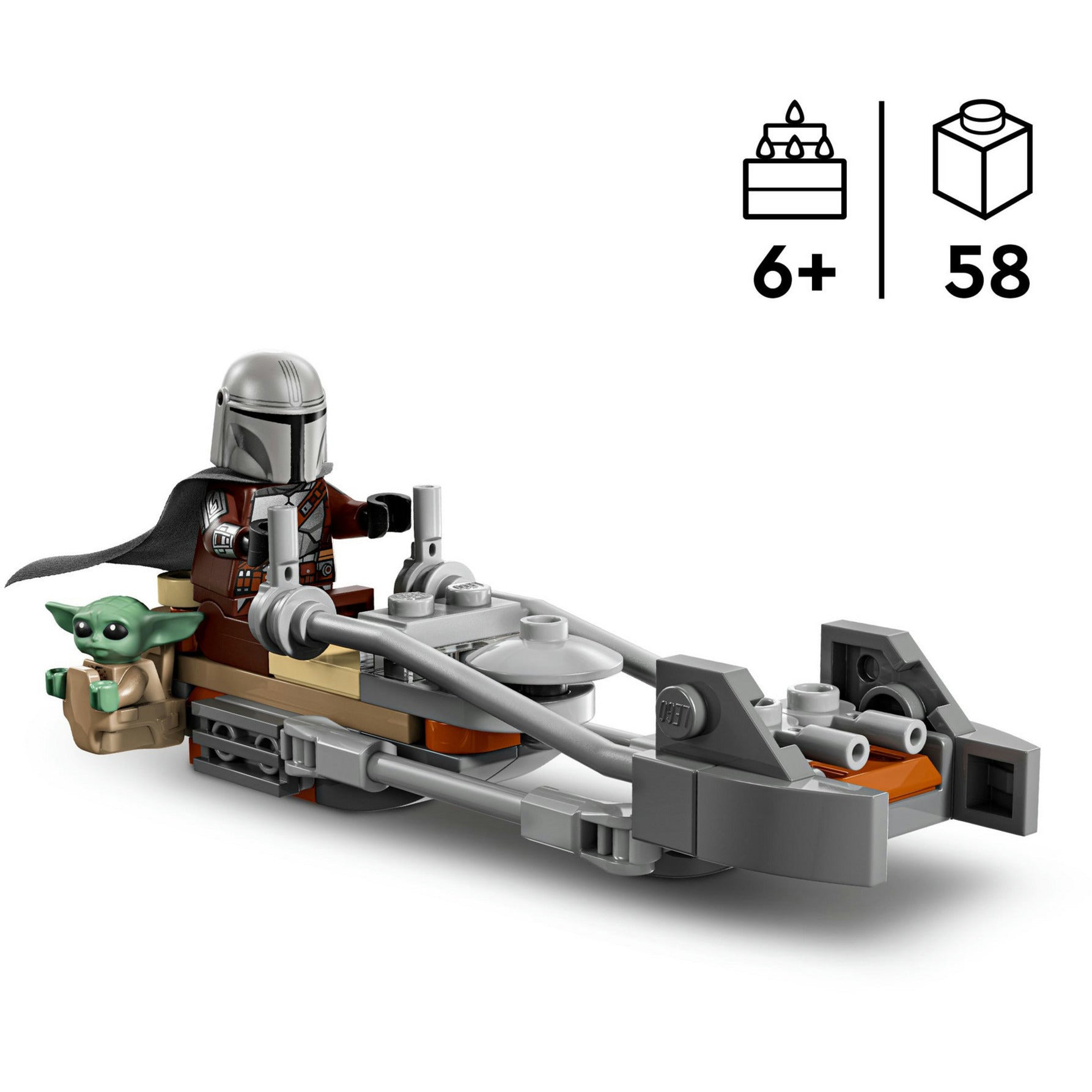 Lego Star Wars TM 75436 The Mandalorian und Grogus Speeder Bike | 2 Stk