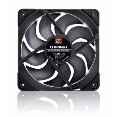 Noctua nf-a12x25 g2 pwm chromax.black Gehäuselüfter (schwarz, 120 x 120 x 25 mm)