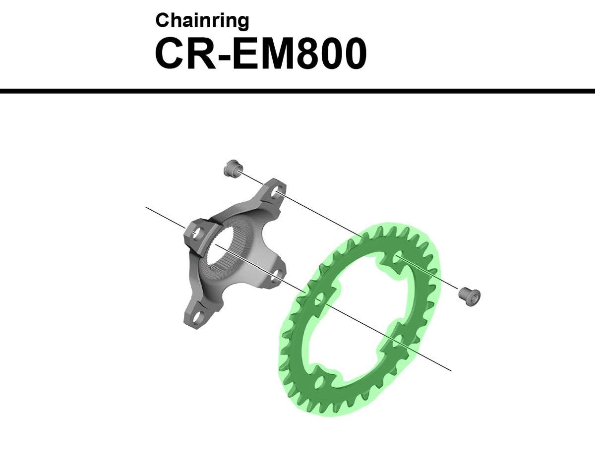 Shimano Steps CR-EM800 Kettenblatt ohne 4-Arm-Spider