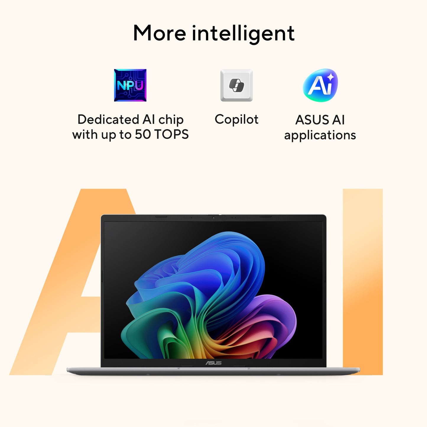 Asus vivobook 14 m1407ga-ly012w 14 Copilot+ Laptop (Silber | Ryzen 7 445 | Radeon 840m | 16 GB | 512 GD SSD)