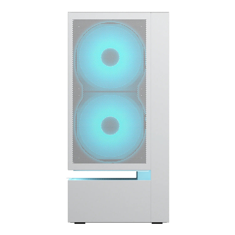 Cougar cfv235 Mesh Midi-Tower-Gehäuse (weiß | 2x USB-A | 1x USB-C | RGB | gehärtetes Glas)