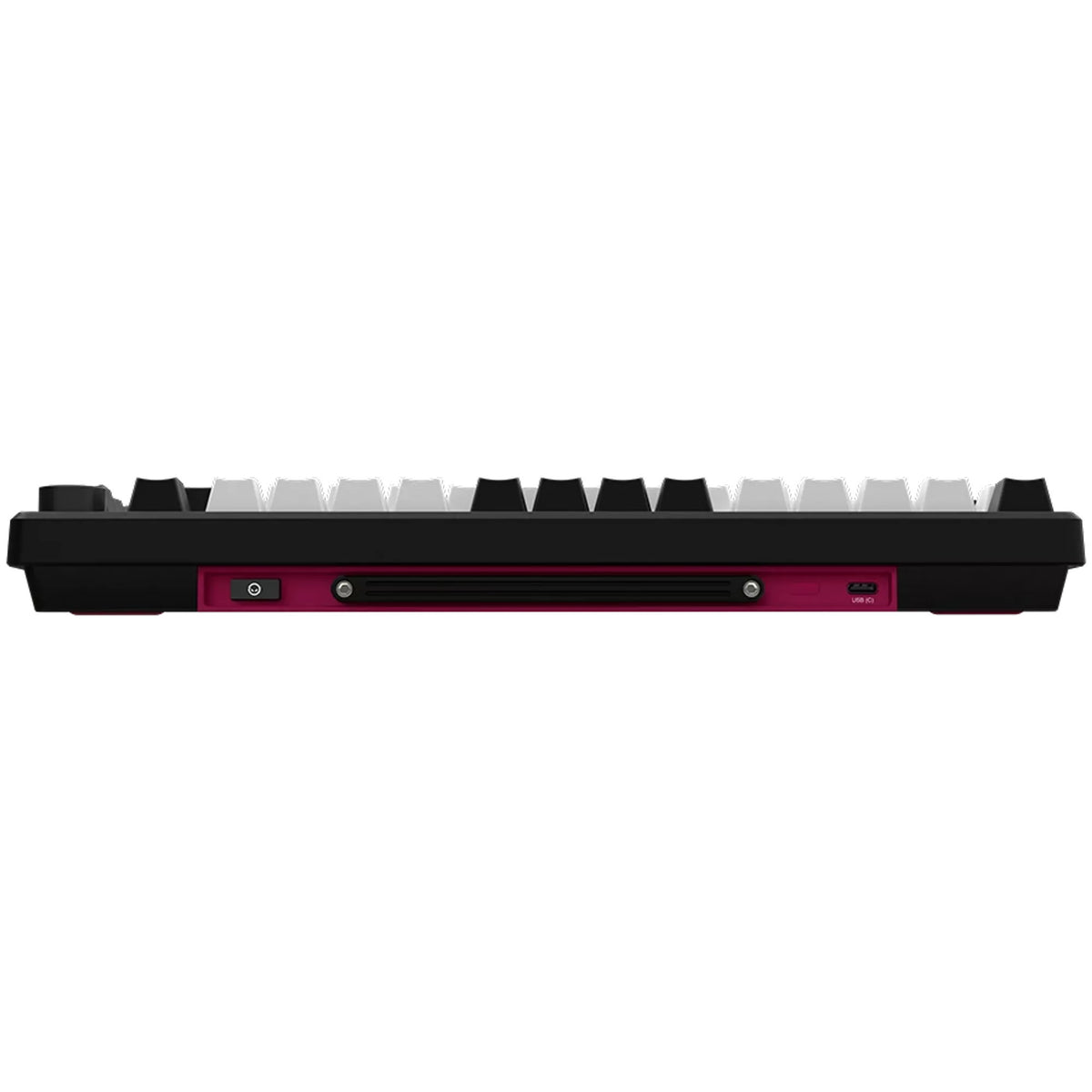 Lorgar kbp7075w, Gaming-Tastatur (schwarz, US-Layout, logar toxic purple, 75 %, RGB, Hot-Swap-fähig, PBT Double-Shot, Bluetooth 2,4 GHz USB)