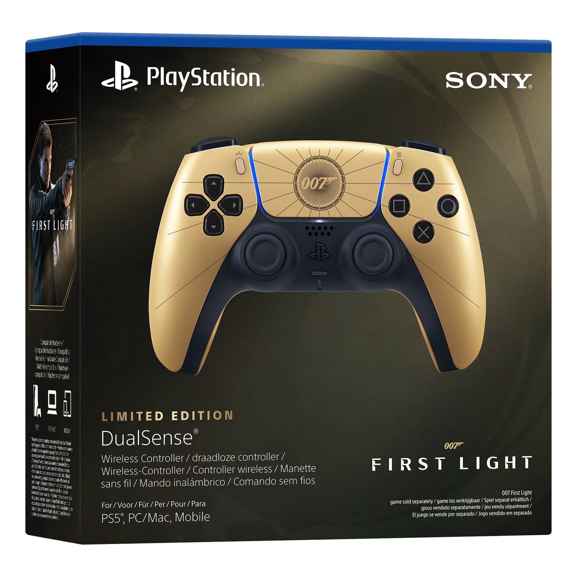 Sony Interactive Entertainment Dualsense Wireless Controller – 007 First Light Limited Edition (Gold Schwarz, für Playstation 5)