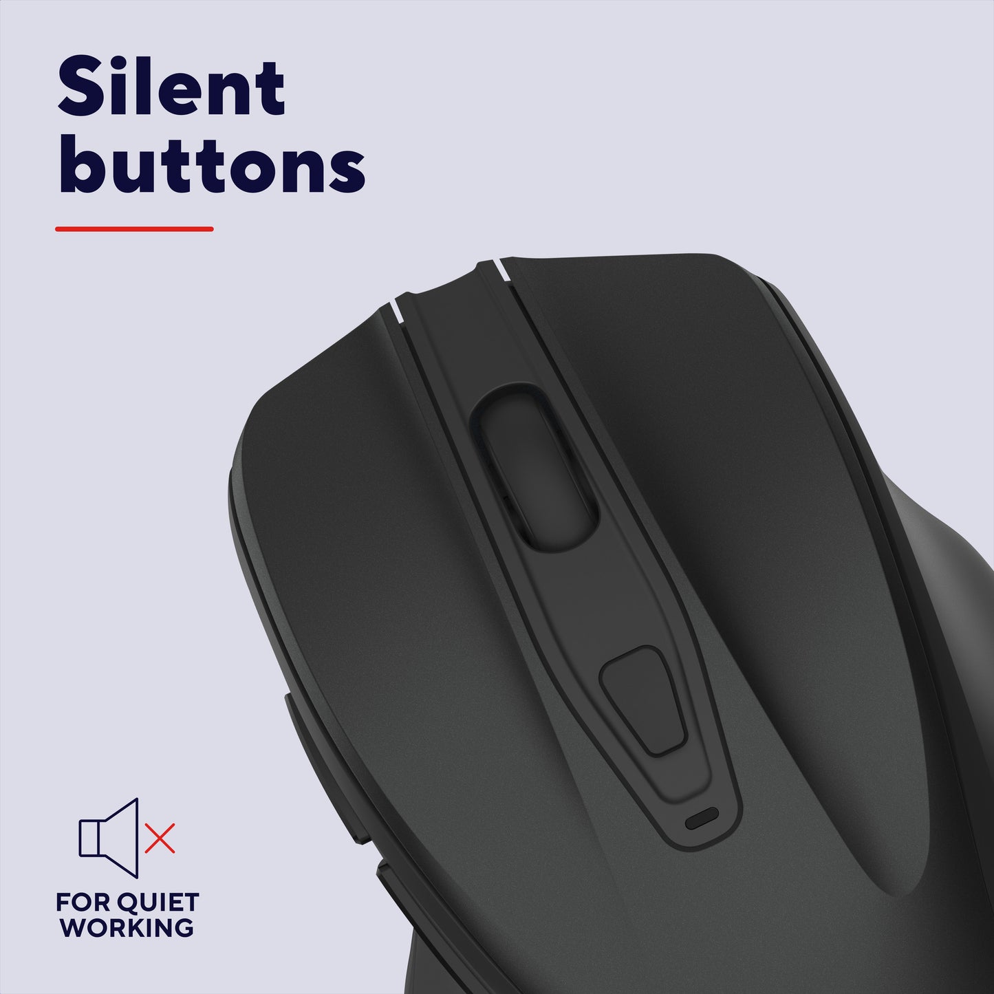Trust Nito Silent Wireless Mouse (schwarz, 800–2.200 dpi)