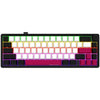 Lorgar kbp70mw, Gaming-Tastatur (schwarz, US-Layout, logar toxic purple, 65 %, RGB, Hot-Swap-fähig, PBT Double-Shot, Bluetooth 2,4 GHz USB)