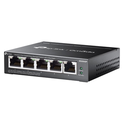 Tp-Link Omada ES205GP Switch (schwarz, 4x PoE+)