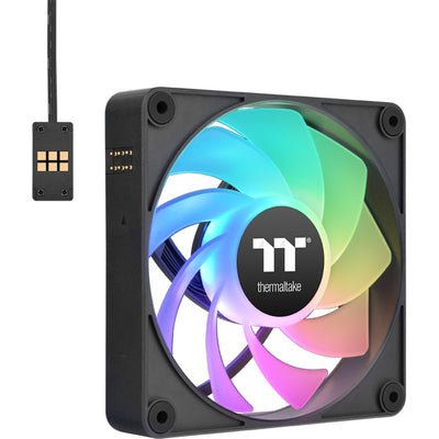 Thermaltake CT120 EX Reverse Arbb Sync PC-Lüfter (3-Fan-Pack) Gehäuselüfter (schwarz, 3 Stück, 120 x 120 x 25 mm, PWM)