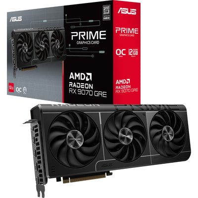 Asus Prime Radeon RX 9070 Gre Grafikkarte (grau, 3x Display Port, 1x HDMI)